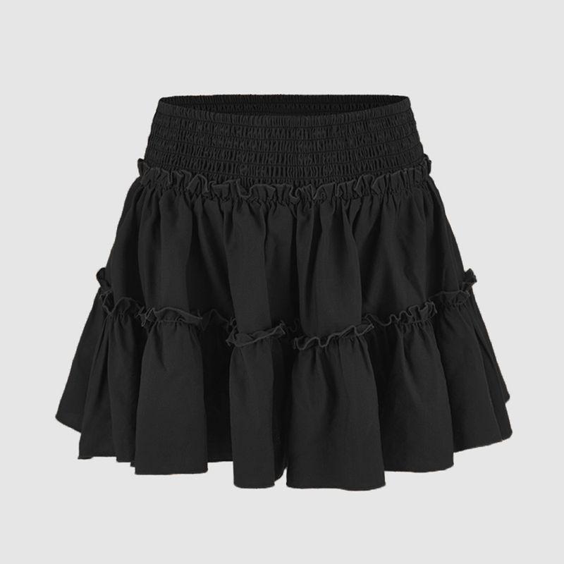Printed Elastic Waist Half Length Skirt Women Print Elastic Waist Skirt