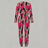 Women Oversized Long Sleeve Tee And Elastic Waist Straight Pants Two Piece Home Casual Suit