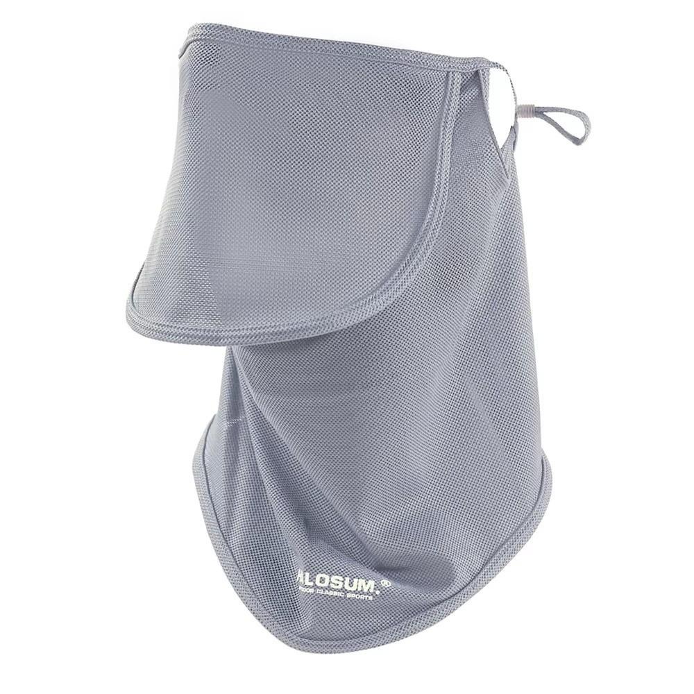 

UV Protection Sunscreen Mask Elastic Neck Wrap Cover Thin Ice Silk Face Cover Fishing светло-серый