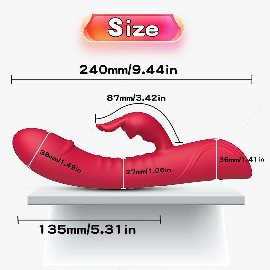 Powerful Rabbit Vibrator for Women Dual Motor Clitoris Stimulator G-Spot Climax Vibrating Sex Toy Female Masturbator Adult Goods