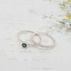 Ollia Birthstone Layered 4,5,6 Silver Ring