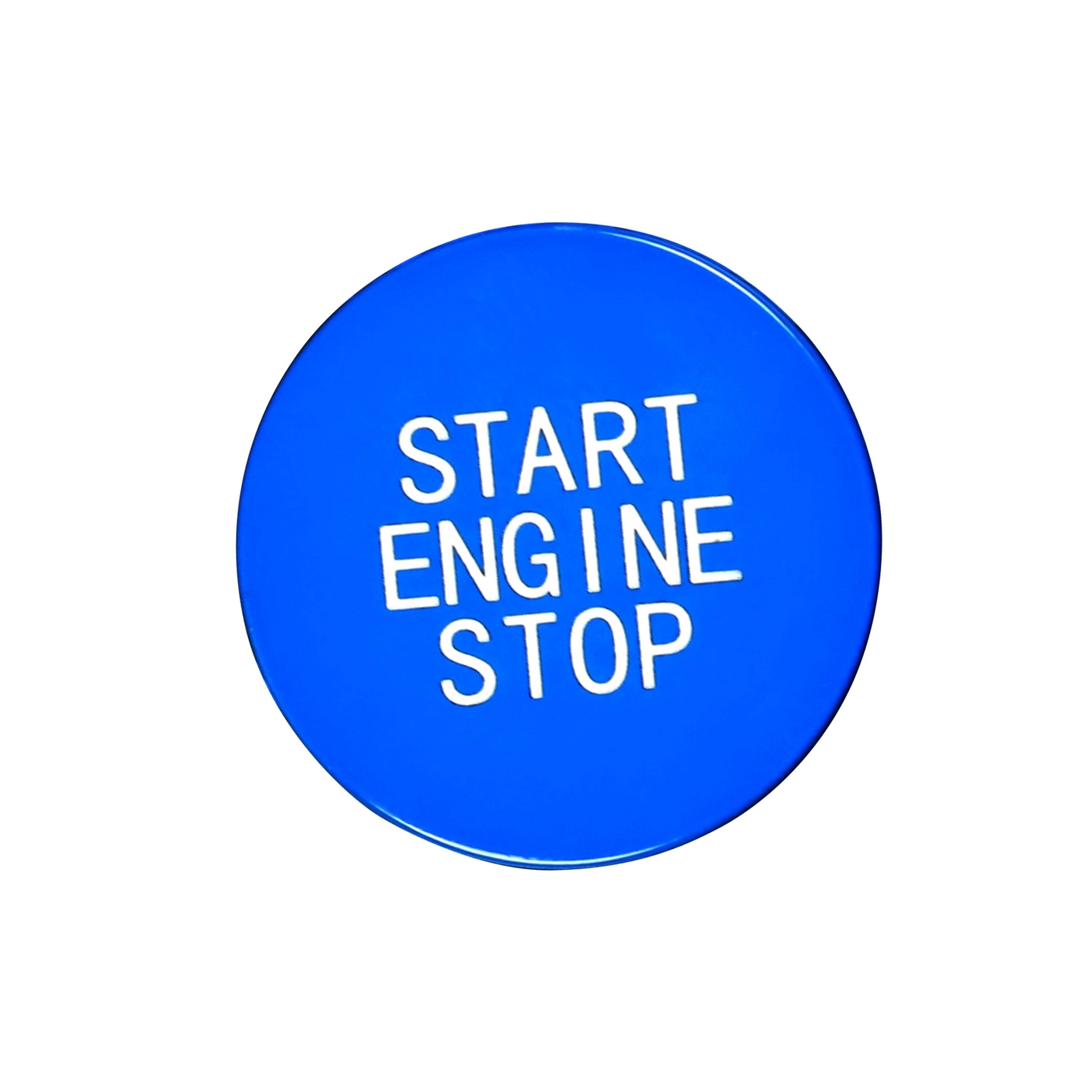 

Кнопка запуска двигателя автомобиля, кнопка остановки, наклейка, внутренняя отделка для BMW 1 2 3 4 8 X5 X6 X7 Z4 серии F40 F44 G20 G22 G14 G05 G06 G29 синий