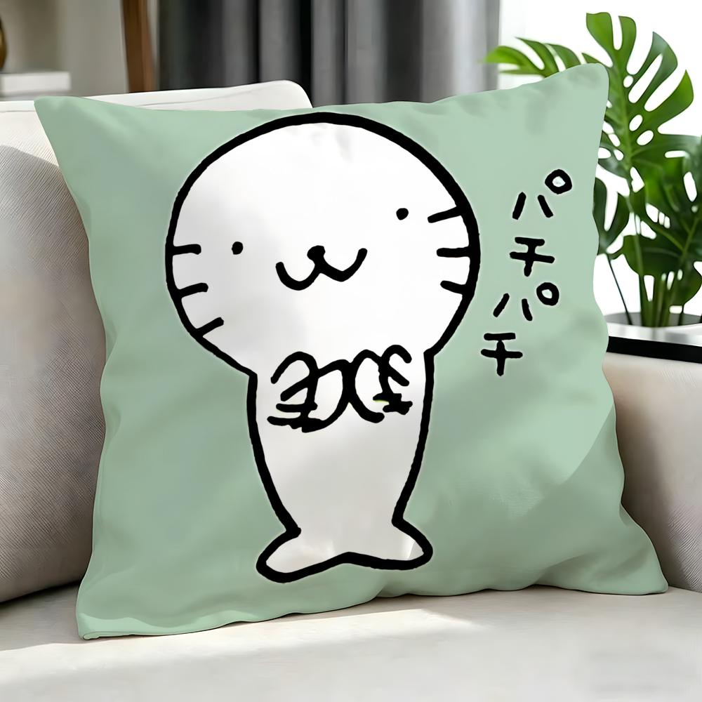 cute Usamaru Cushion Cover Cushion Cover Set 4Pcs 50x50 45x45 40x40 Pillowcase Decorative Sofa Home Decor