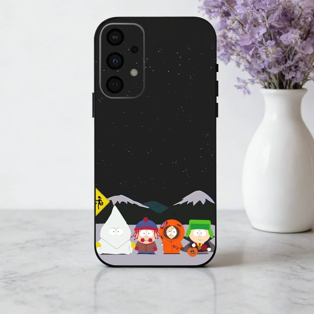 C-Cartoon S-South-H P-Park-S Phone Case For Samsung Galaxy A73,A72,A71,A70,A53,A52,A51,Soft Silicone Black Cover