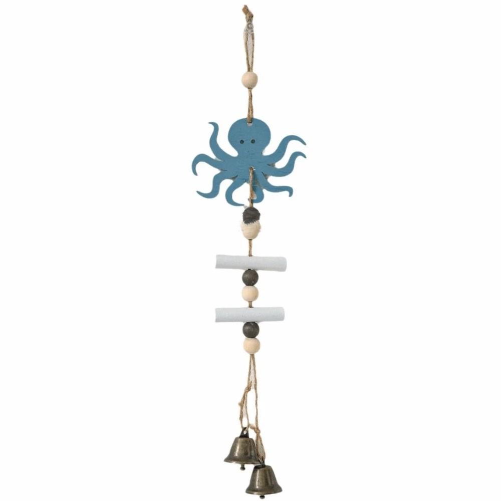 Ocean Themed Wooden Ocean Pendants Marine Animals Wall Ornaments Starfish Wall Hanging  Living Room Devilfish Style