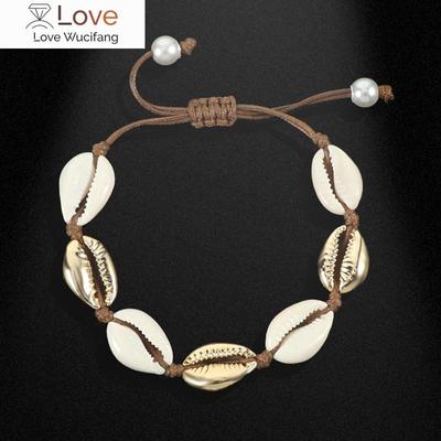 Mode Frauen Fußkettchen Armband Gewebte Shell Conch Seil Barfuß Armbänder Armreifen Bein Knöchel Kette Fuß Schmuck Beste Freund Geschenk