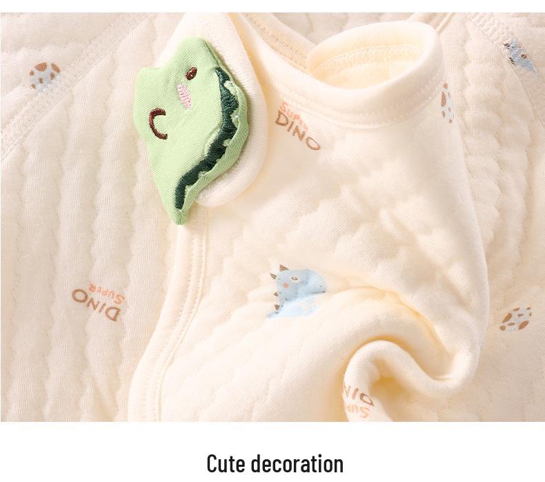 Pure Cotton Butterfly Baby Romper - Warm & Lightweight for Autumn/Winter