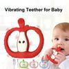 10-Speed Vibration Modes Vibrating Teether Fruit Shape Baby Teether Toy  for 6-12 Months