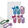Pendant Silicone Mold Earrings Molds Paper Clip Shape Jewelry Making Molds Silicone Keychain Moulds for Crafting Lover