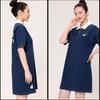 Li Ning Sport Bequemes Polo-Kragen Lockeres Kurzarmkleid Damenkleider ASKU124-2
