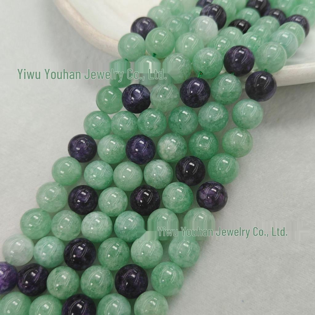 Natural White Stone Enhanced 6-10mm Round Beads String for Three-Color Alxa Bracelet Necklace Accessories