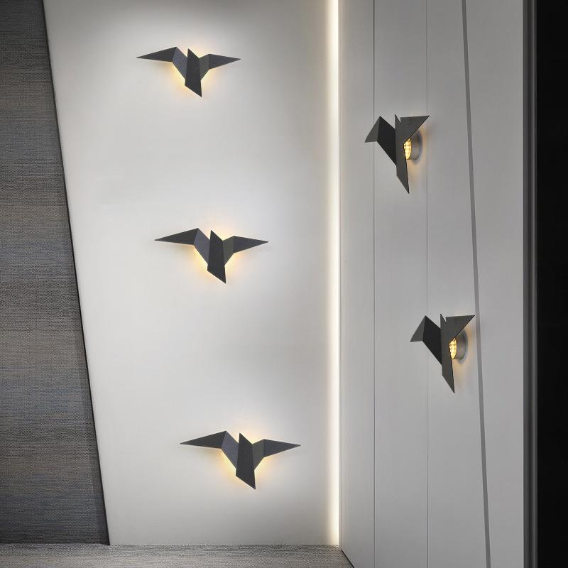 Indoor Wall Lamps Nordic Style Modern Triangle Shape LED Wall Lamps Living Room Lights 3W AC85-265V Simple Lighting