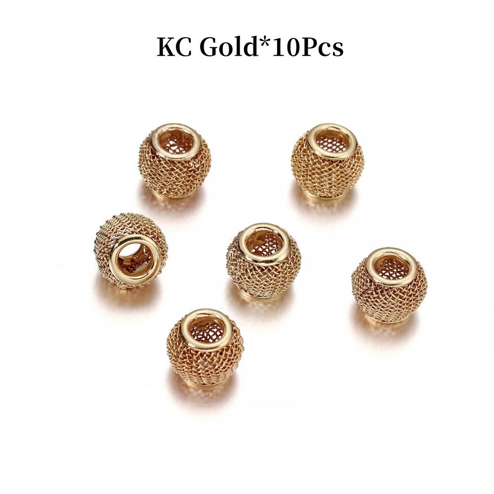 

10 шт./лот 10*12 мм сетчатые бусины с большими отверстиями, бусины-разделители для DIY, подвески, браслет, ювелирные изделия, принадлежности 10x12mm