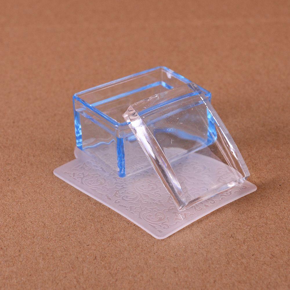 

Transfer Template Kits Rectangle Nail Stamper Jelly Nail Art Stamper Scraper Set Manicure Scraper синий