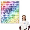 1-inch Clothing Bag Letter Stickers, A-Z and 0-9 Number Glossy stickers,DIY T-shirt Stickers, Heat Transfer Stickers with Patterns,easy To Print