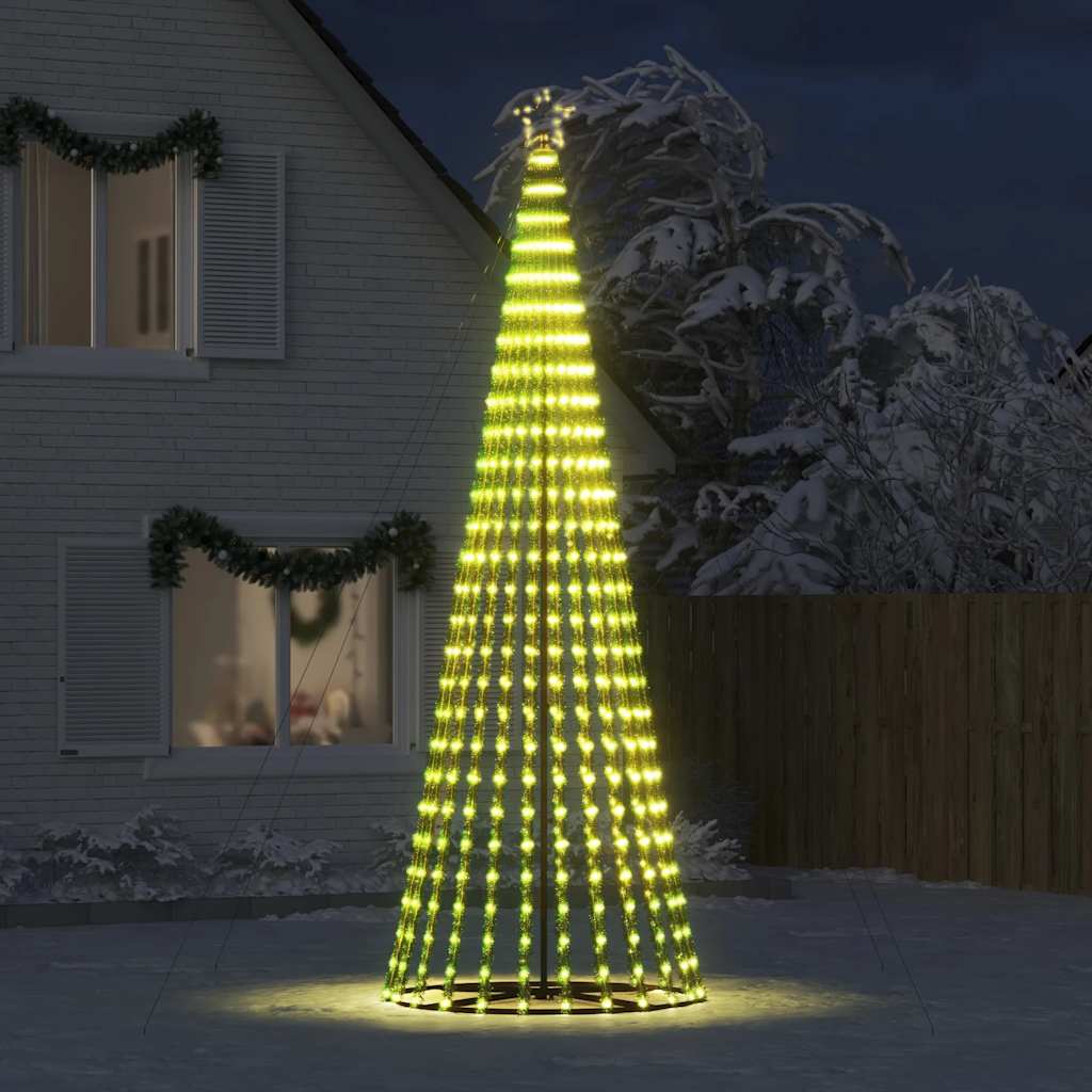 Vidaxl Stożkowa Choinka Z Lampek, 1028 Ciepłych Białych Led, 403 Cm