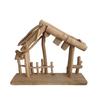 Christmas Decorations Manger Nativity Stable Easy to Store Miniature Lifelike Wooden Tabletop
