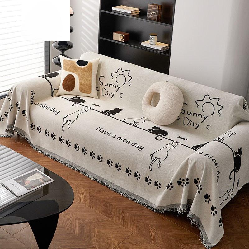 Toalla de Sofá Chenilla Cuatro Estaciones Universal Lujo Ligero Alta Gama Antiarañazos Cobertura Completa Universal Todo Incluido Cojín de Sofá
