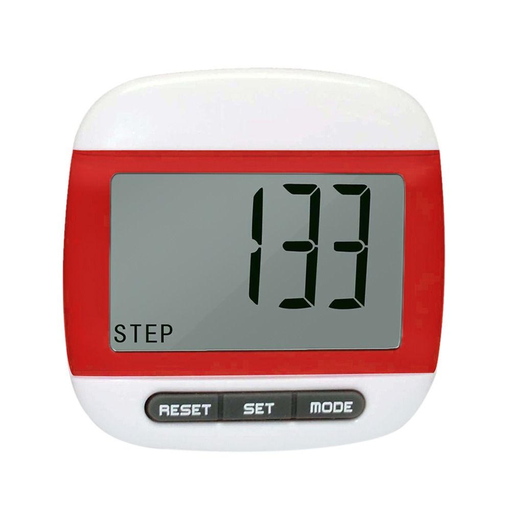 

Belt Clip Running Accessory LCD Pedometer Walking Pedometer Pocket Digital Step Kilometer Counter красный