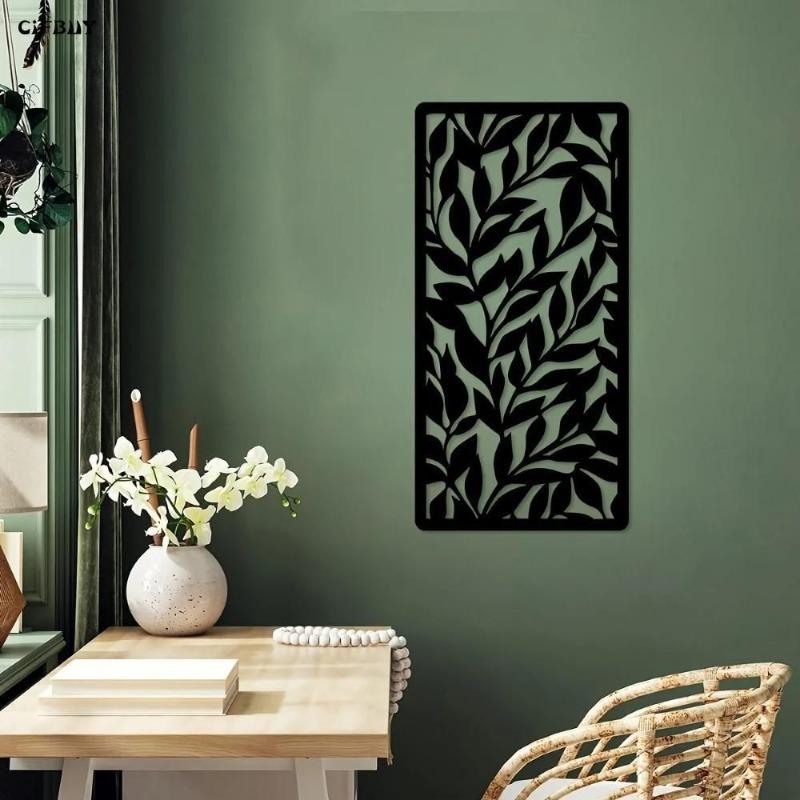 Schmiedeeisen Blattdekor Innen Außen Wandkunst für Wohnzimmer Schlafzimmer Flur