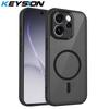 KEYSION Magnetic Phone Case for for OPPO Reno15 Pro Max 5G Silicone+PC Matte Translucent Shockproof Cover for OPPO Reno15 F 5G