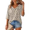 Women's Floral Print V-Neck Blouse Lightweight for Spring and Summer