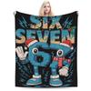 Kids Meme 67 Six Seven 6 7 Italian Brainrot Christmas Blanket Quality Soft Warm Throw Blanket Winter Kids Outdoor Bedspread