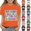Children's Casual and Fashionable Round-Neck Printed Short-Sleeve Top for Back-to-School