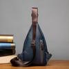 Herren Sling Rucksack Retro Kunstleder Brusttasche Crossbody Geldbörse mit verstellbarem Schultergurt für Pendeln Reisen Tägliche Erledigungen