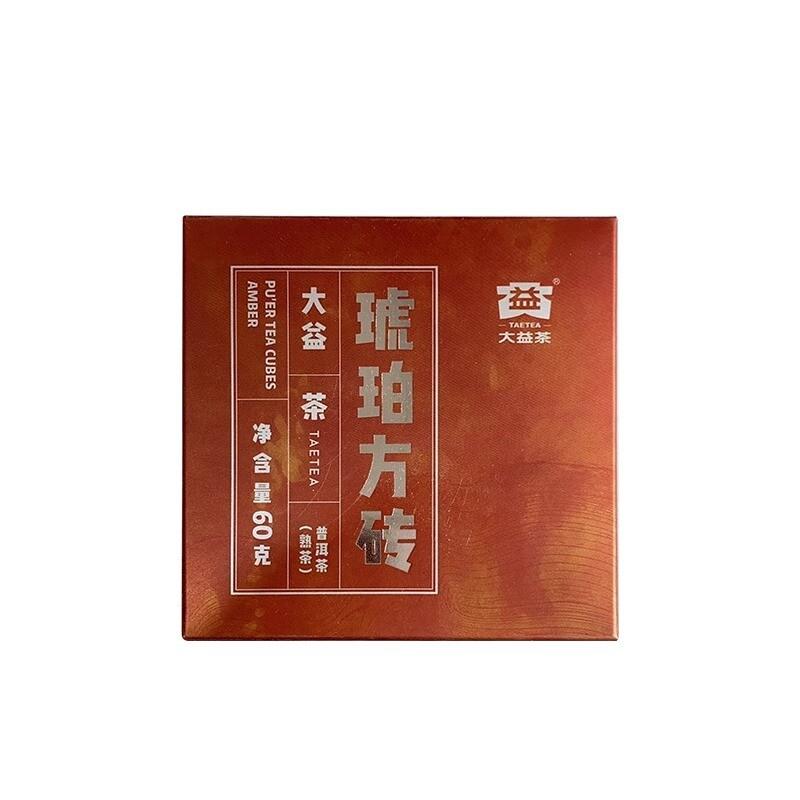 

Daiyi Pu-erh Tea Amber Square Brick Ripe Tea Yunnan Menghai 60g x 4 Bricks/Box 240g