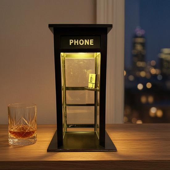 Vintage Telefonzelle Ambiente Lampe Retro Hohe Telefonzelle Nachtlicht Warmes LED