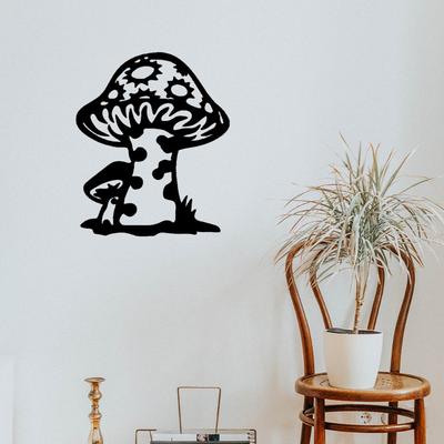Mushroom Garden Metal Wall Art – Outdoor & Indoor Decoration, Stylish Metal Wall Hangings for Home Office & Living Spaces