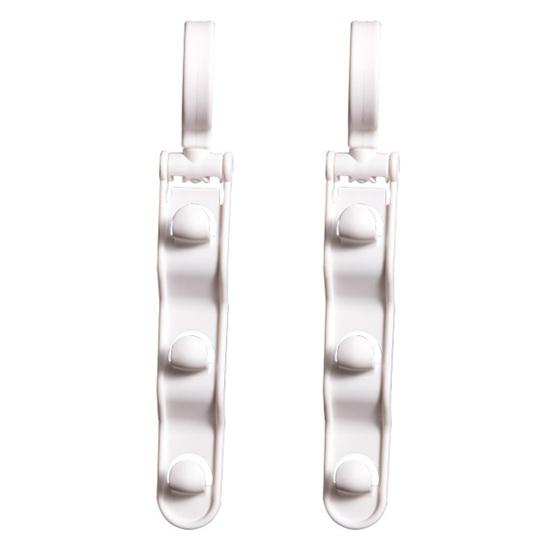 

2 шт. вешалка-штабелируемый крючок, компактная штабелируемая утолщенная многофункциональная стойка для хранения, прочный органайзер для шкафа белый