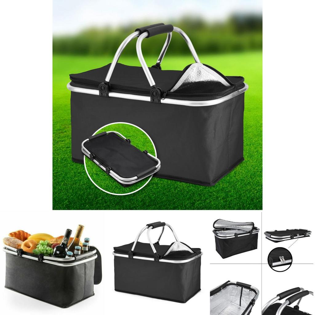 30l Insulated Cooler Picnic Basket For Camping And Outdoor Activities**