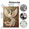 DIY Pearl Gem White Peacock Painting Shining Bead Craft Art Home Wall Ornament Simple Unframed Room Decoration Art Elegant Luxury Decor Gift