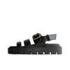 Leather Lug Sole Platform Sandals Black Womens 2651530800