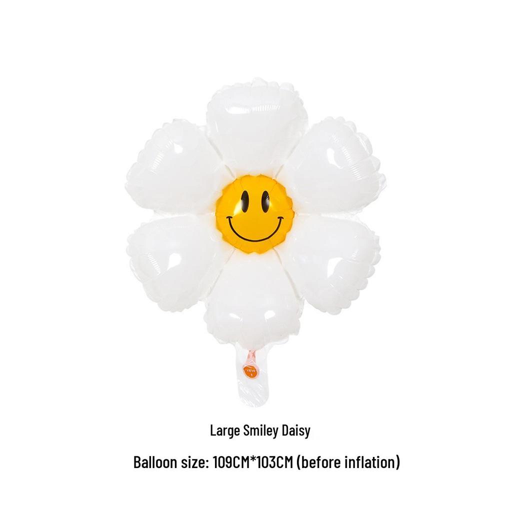 Smiley Sunflower & Daisy Balloon for Children's Party Décor