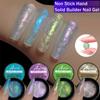 Pink Purple Green Aurora Non-Stick Hand Nail Art Extension Gel Polish Semi-Permanent Soak Off UV LED Nail Gel Varnish 10g