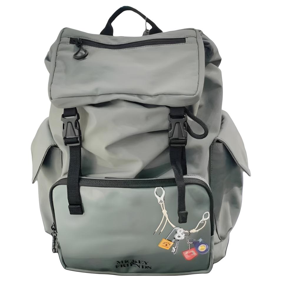 Li Ning Letter Print Polyester Backpack Unisex Backpack Green ABSV245 Green