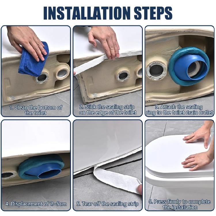Rubber Toilet Flange Gasket Toilet Flange Seal Toilet Repositioning for Simple Repositioning & Effective Odor Control