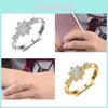 Womens Fashion Sweet Goldplated Elegant Crystal Rhinestone Ring Wedding