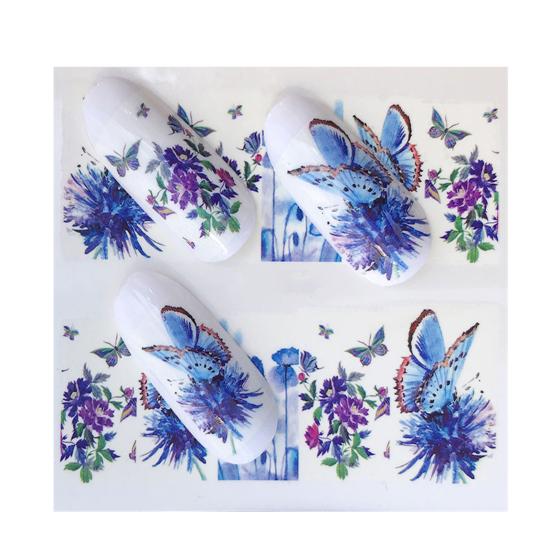 Nagelaufkleber zum Übertragen von Wasserzeichen, ausgefallene Blumenmuster, sicheres Material