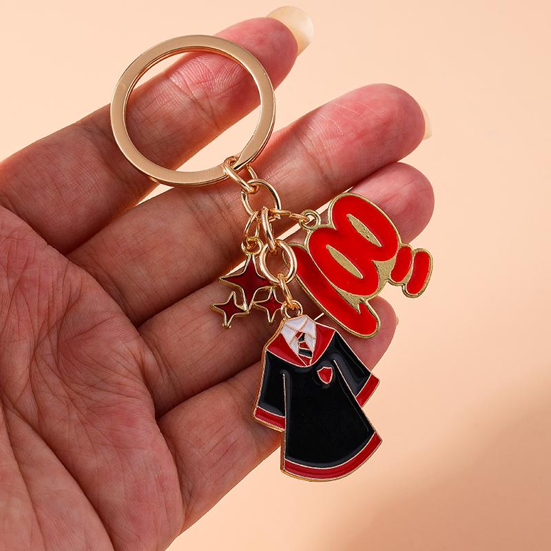 New Academic Dress Keychain Mortarboard Key Rings Pendants for Key Holder Handbag Decor DIY Graduation Ceremony Jewelry Gifts