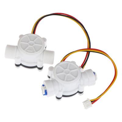 Serie de Sensores de Flujo Pe Blanco Sensor de Flujo de Líquido Digital Yf S401 S402 G3/4 G1/2 Efecto Hall Medidor en Línea Para Máquina de Ósmosis Inversa