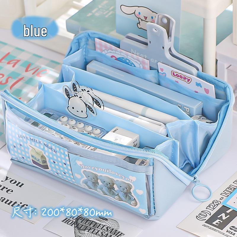 High-Capacity Pencil Case for Girls 2024 - Junior/Elementary School Stationery Bag