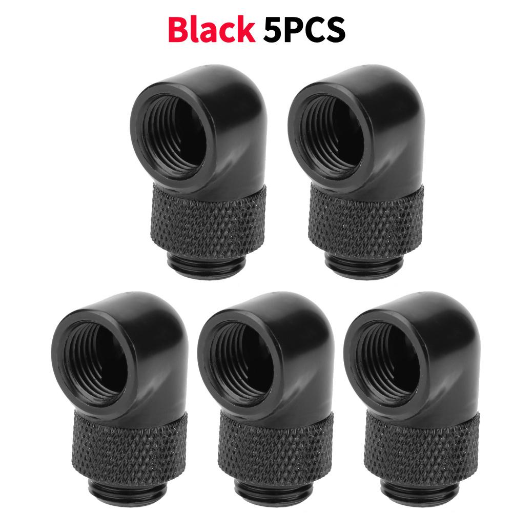 2PCS G1/4 Thread Rotating 90 Degree Elbow Fitting Adapter Rotary Fitting Water Cooled Connector for PC Water Cooling System