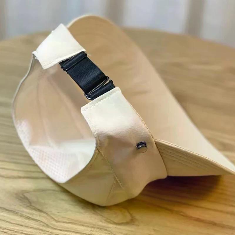 Sommer Sonnenhut mit breiter Krempe für Damen, faltbar, verstellbar, für den Strand, Fischerhut, UV-Schutz, Visiere, Fischer-Pferdeschwanz-Caps