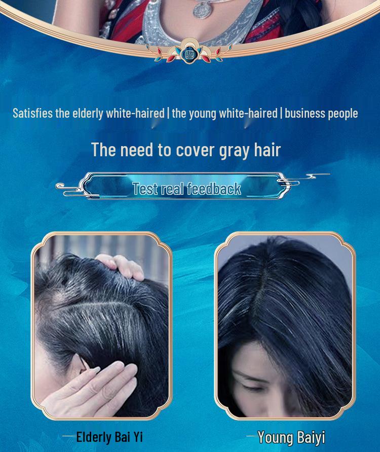 Plant-Based Gray Hair Dye Cream - No Damage, No Peroxide or Ammonia