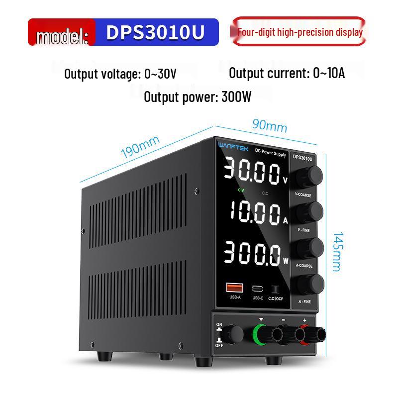 Adjustable DC Regulated Switching Power Supply DPS3010U for Laptop, Phone Repair, and Battery Charging.