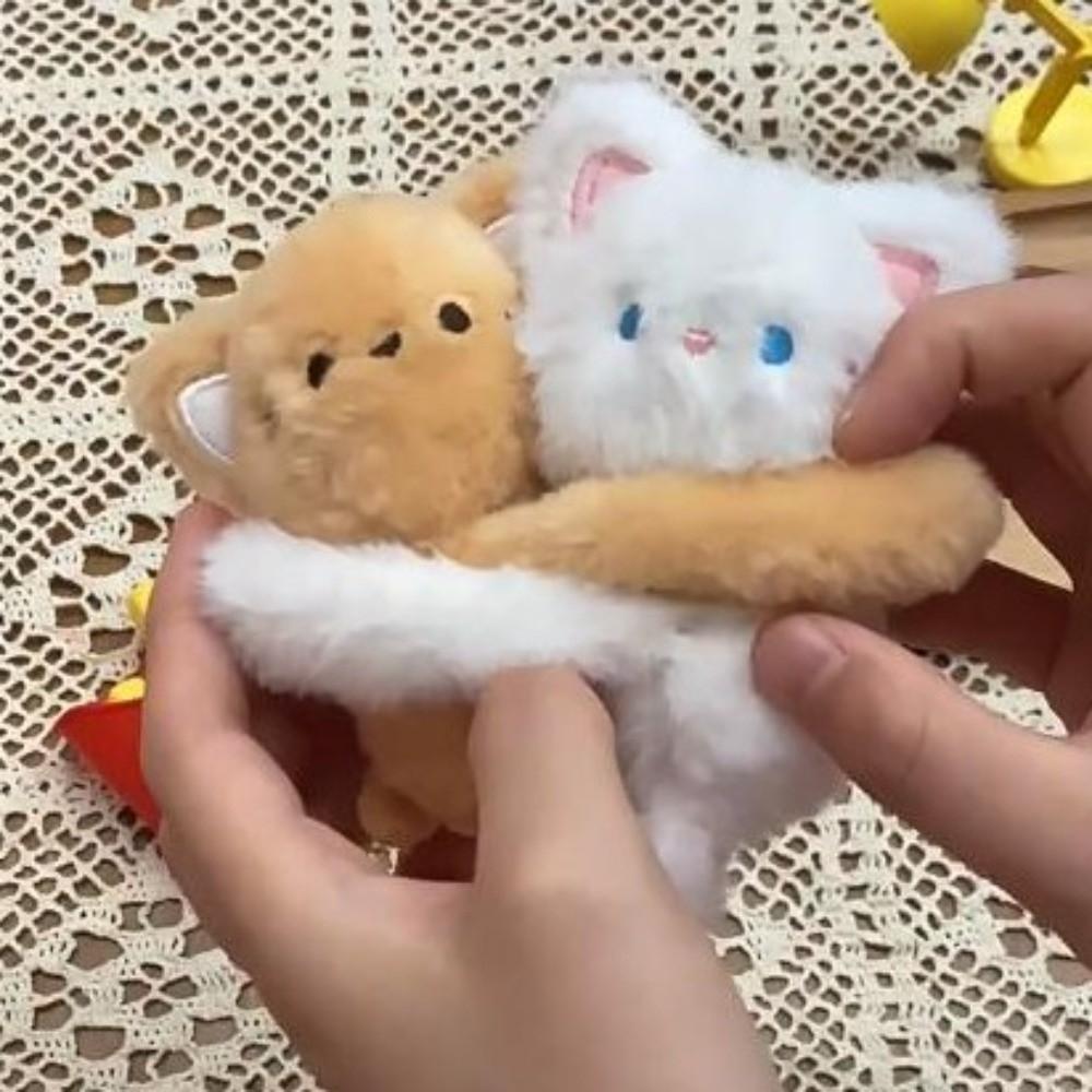 Backpack Decoration Cat Dog Plush Dolls Stuffed Animal Plush Key Rings Friendship
